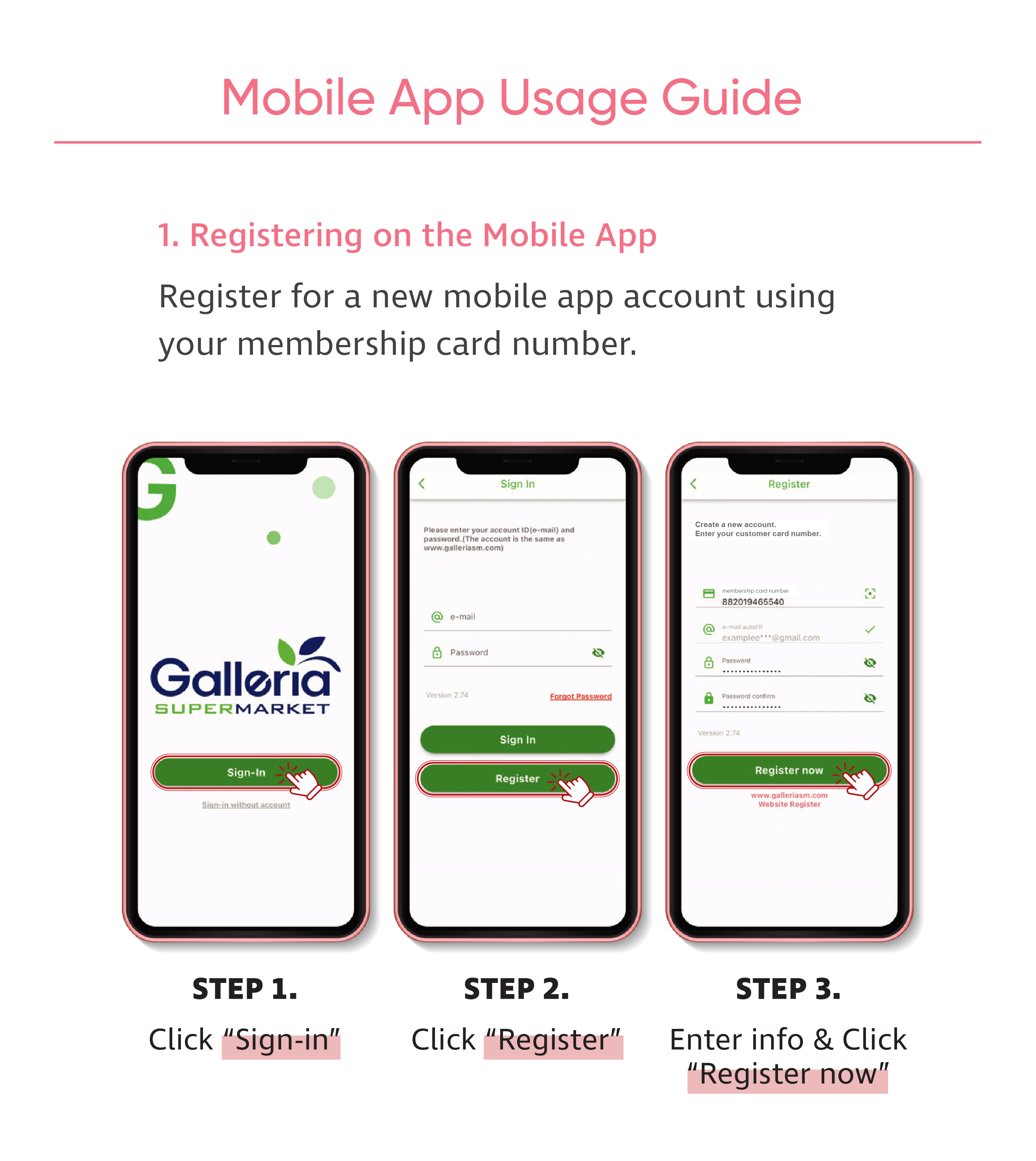 galleria Mobile Application tips 5